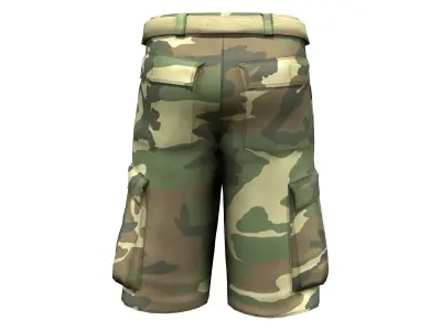Cargo Shorts Low-poly 3D model