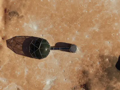 Martian - Moon base 3D model Low-poly 3D model