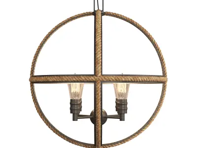 ROPE RING CHANDELIER - 4 LIGHT 3D model