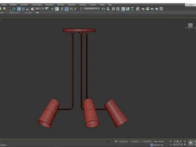 CYPRESS 5 ARM CHANDELIER Low-poly 3D model