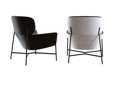 Caristo Low Back Armchair 3D model