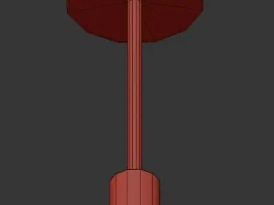 JODIS five light chandelier with clear balls hanging from gol... 3D model