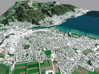 Cityscape Thun Switzerland  3D model
