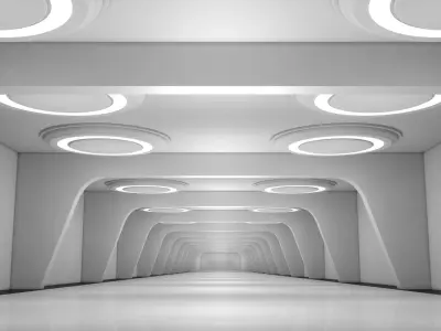 Sci Fi Tunnel 3D model 44