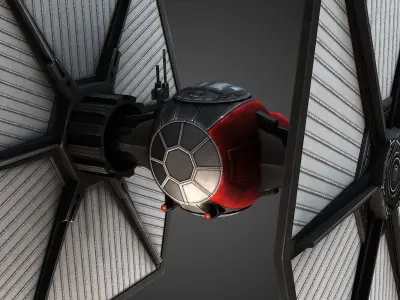 First Order Tie Fighter Low-poly 3D model