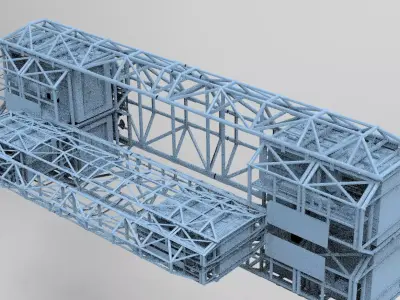Sci Fi Ship Docking Gridding 7  3D model