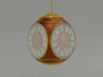 Spherical street clock 3D model