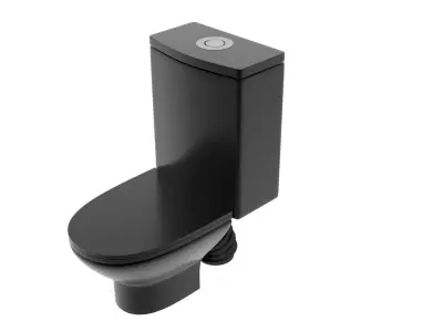Black Toilet 3D model
