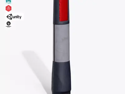 Bollard Post C Low-poly 3D model