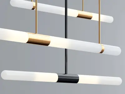 SOLVEIG modern pendant light - gold 3D model
