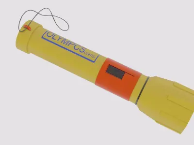 Troch flashlight with orange cord Free 3D model