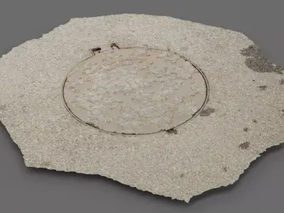 Cover manhole 05 raw scan 3D model