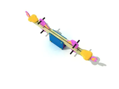 Kids Game Play Equipment 007 Duck Seesaw 3D model