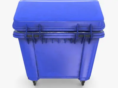 Dumpster v2 weathered 3D model