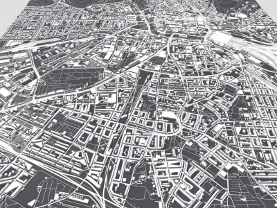 Cityscape  Leipzig Germany 3D model