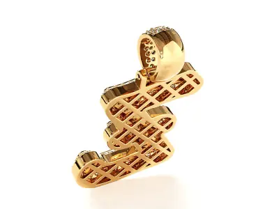 Tattoo fonts z alphabet pendent 3D print model