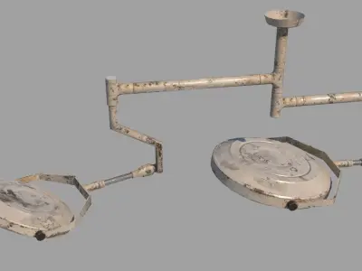 Surgical lighting Low-poly 3D model