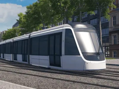 Alstom Citadis XO5 - Paris T9 Tram Low-poly 3D model