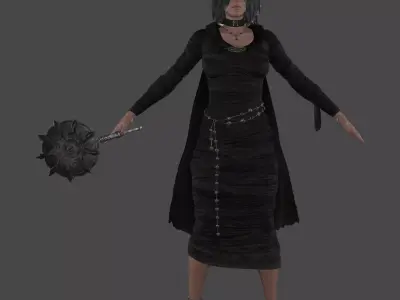 Maiden  Low-poly 3D model