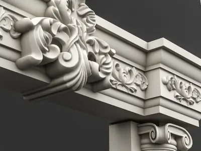 classic patterned door 03 3D model