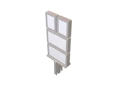 Voxel Advertising Banner v3 001 Low-poly 3D model