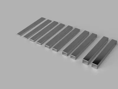Printable Parallel Block Set Sizes 1-5 Precision Setup Blocks 3D print model