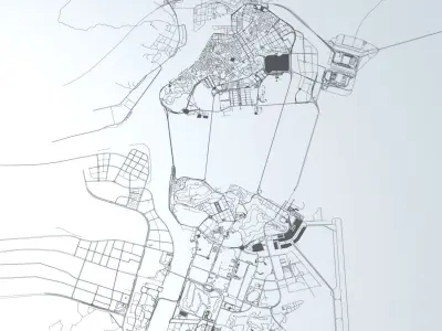 Macau Road Network and Streets 3D model