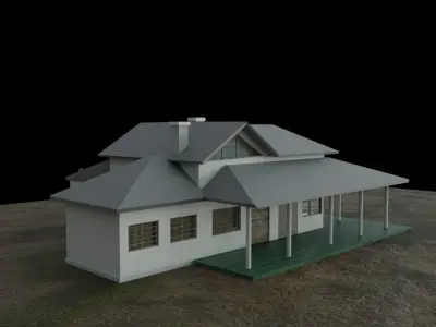 Casa lowpoly house Low-poly 3D model