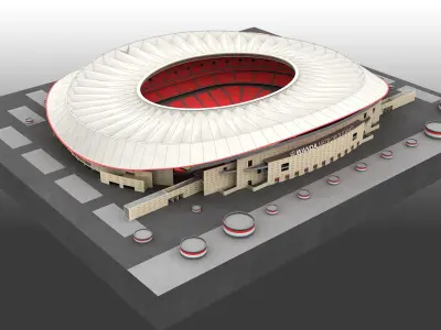  Wanda Metropolitano Stadium Spain 3d Model 