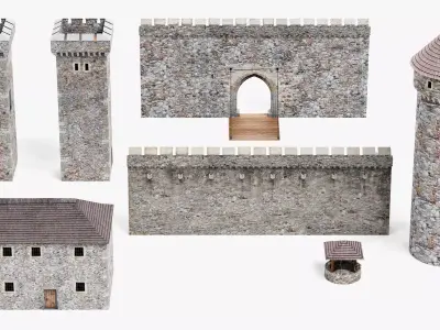 -Medieval Structures - Modular Castle- 3D model