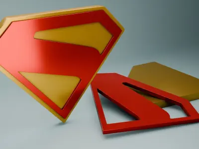 Superman 2025 3D Logo 3D model