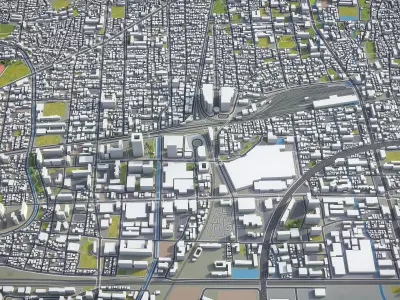 Nishinomiya Low-poly 3D model