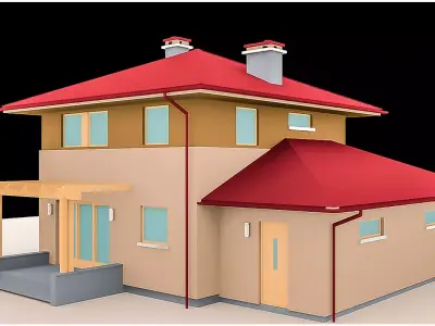 1  BHK  DUPLEX  HOUSE 3D model