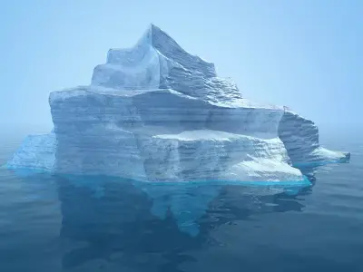 Iceberg 5 floating in ocean 3D model