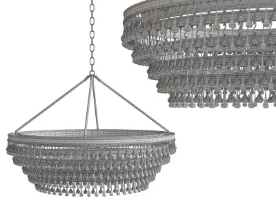 Calypso light Vibrant Chandelier  Vibrant Gold low poly 3d model Low-poly 3D model