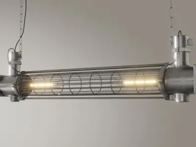 Industrial tube lamp  3D model