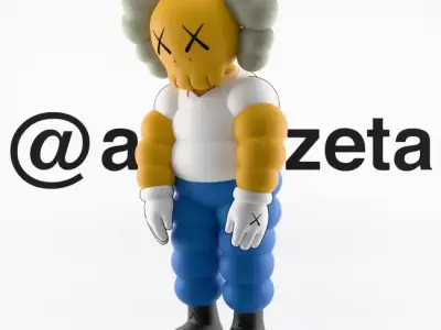 Kaws Homer Simpson What Party Textured Low-poly 3D model