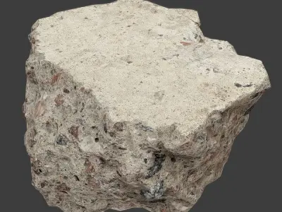 Concrete Debris Low-poly 3D model