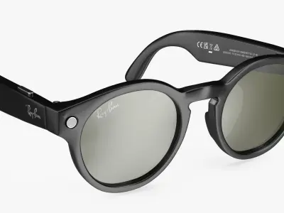 Ray Ban Stories Round Smart Glasses Dark 3D model