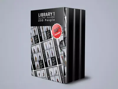 250 People 50pct Discount - Library 1 - Basics0001 -Basics0050 3D Model Pack