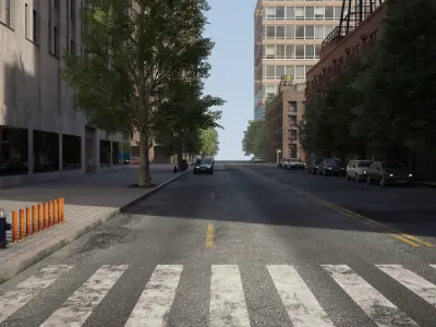 Realistic City District H30-A8 3D model