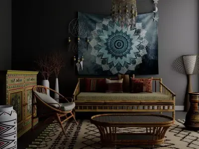 Interior Bohemian 3D model