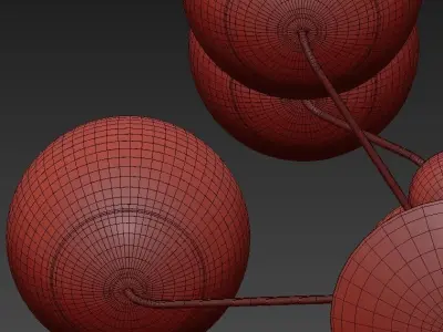 BALLROOM chandelier with glass globes 3D model