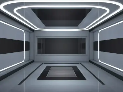 Sci Fi Room 3D model 30