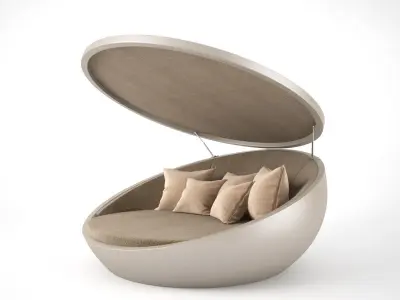 Vondom ULM Daybed with Parasol 3D model