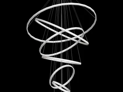 Duplex large Chandelier Low-poly 3D model