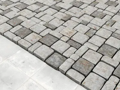 Paving stone old 3D model