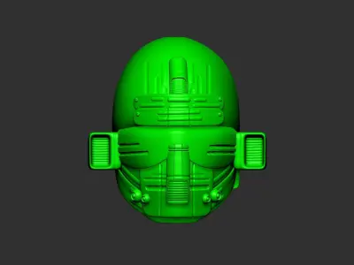 helmet high poly sculpt 3d printable ver 7 3D model 3D model 141