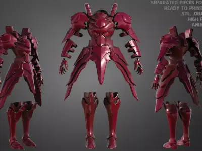 Overlord Shalltear Bloodfallen Armor for Cosplay 3D print model