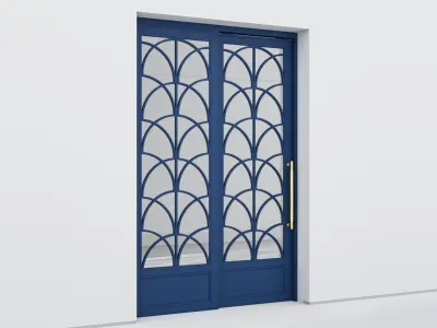 Aluminium door 365 3D model